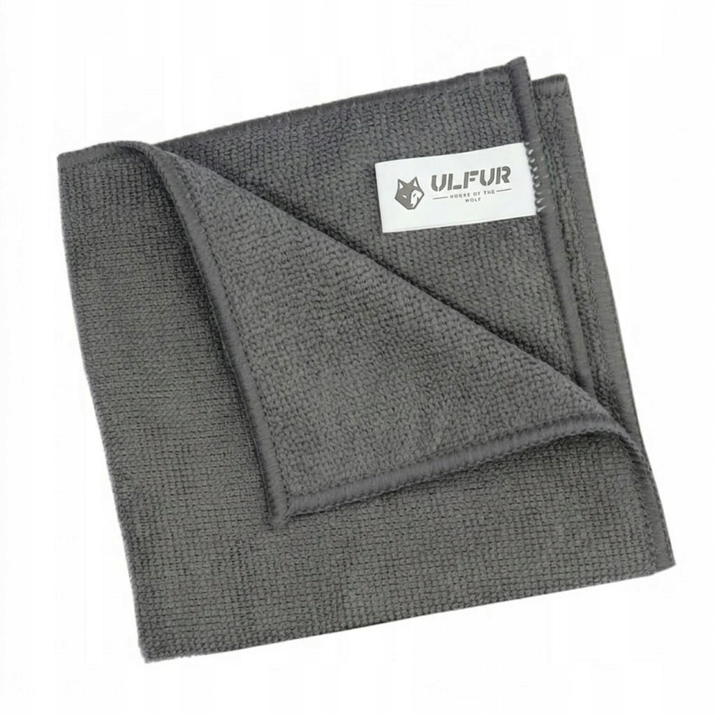 10x Microfiber Cloth 30x30cm 200gsm Grey ULFUR Soft Packaging status original
