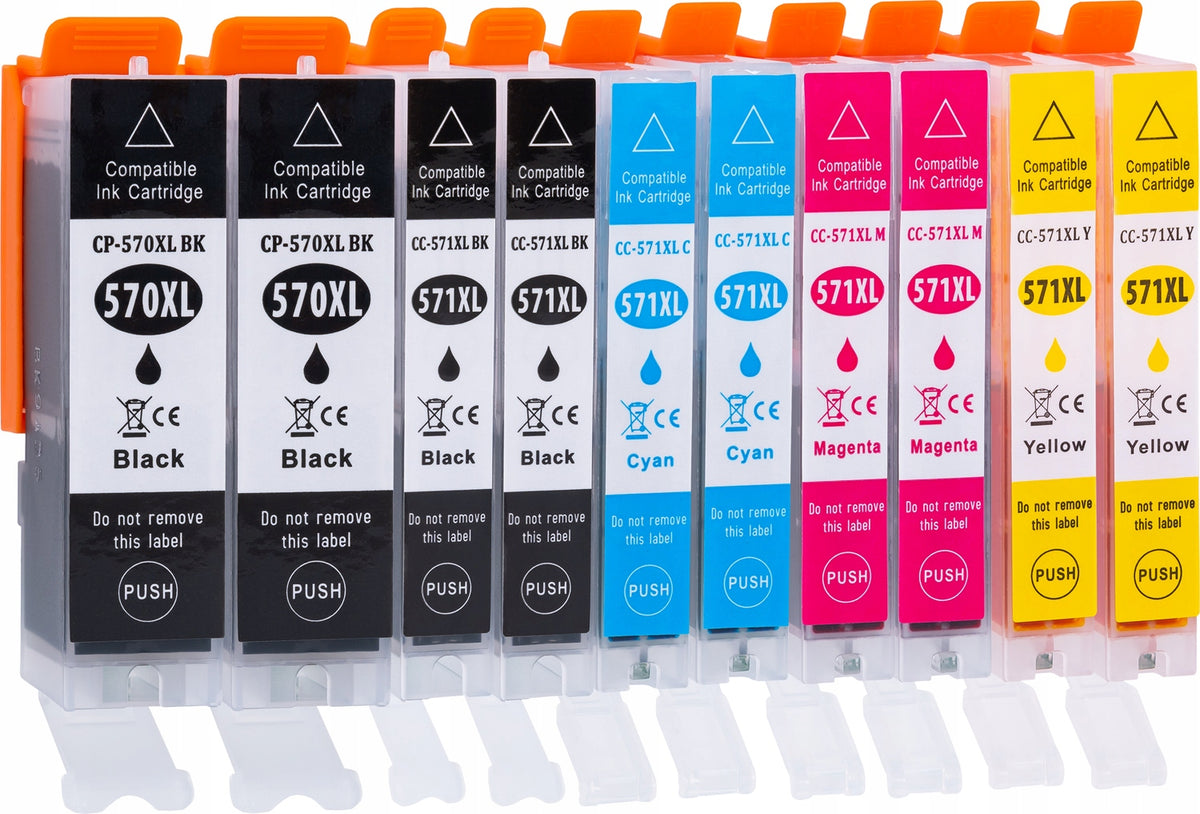 10x NEW INKS FOR CANON PIXMA MG 5750 XL PRINTER Manufacturer Commerce Ink