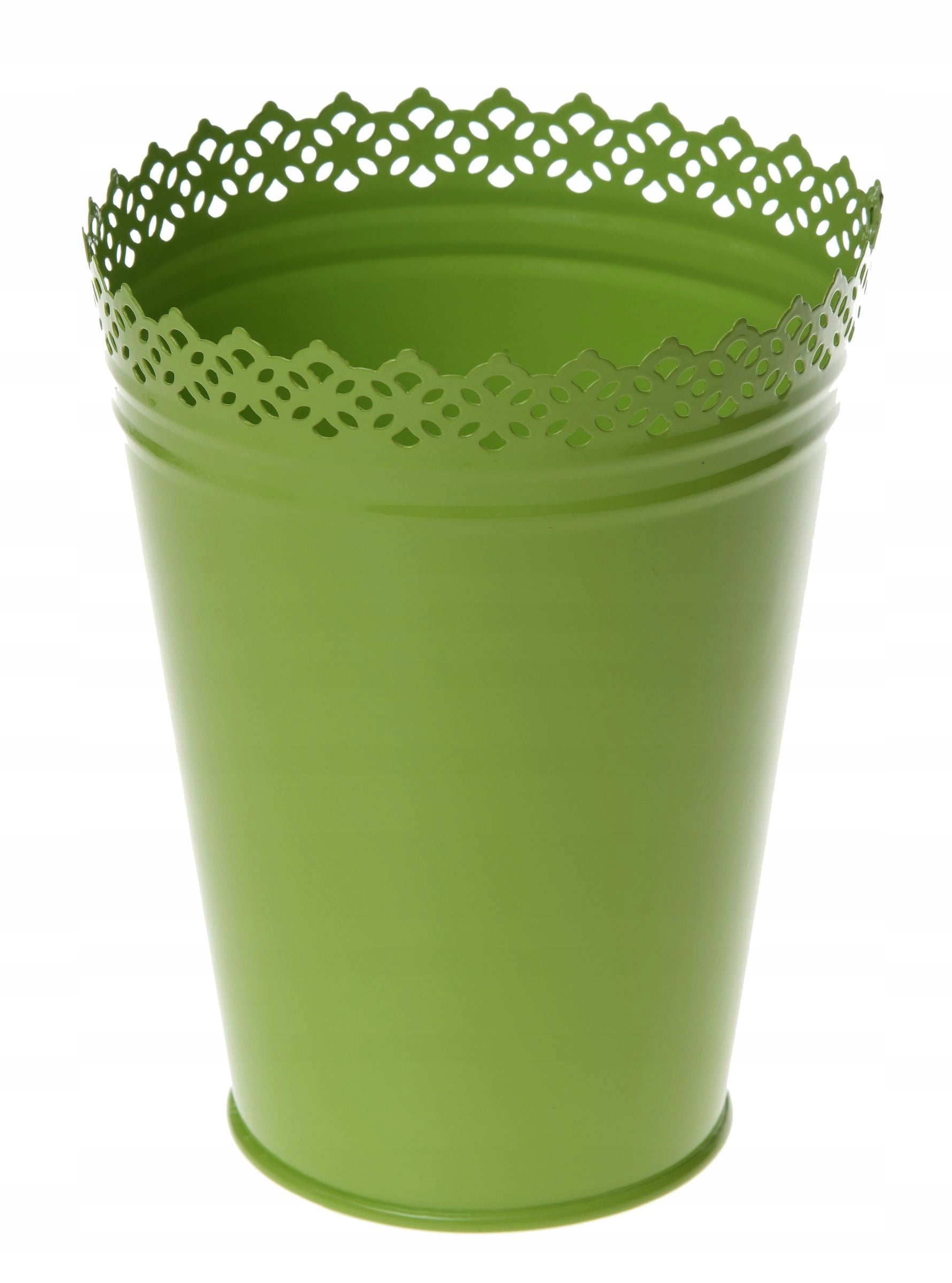 10x Pot Cover Metal Green Openwork 15cm Easter Manufacturer code OTE-LILLY-15/19-ZIEL