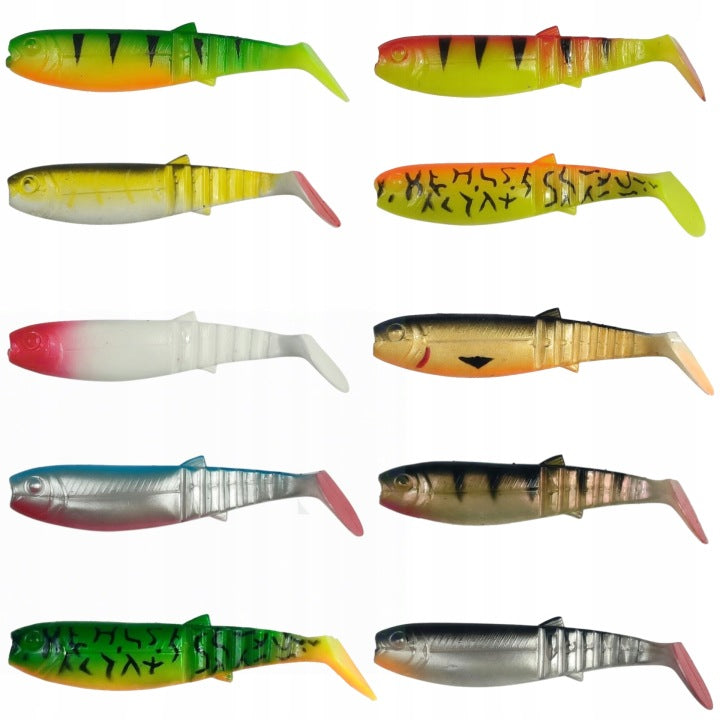 10x Rippery LURES 8cm MIX FOR ZANDER PIKE PERCH 5x Jig Head Manufacturer code z10mix