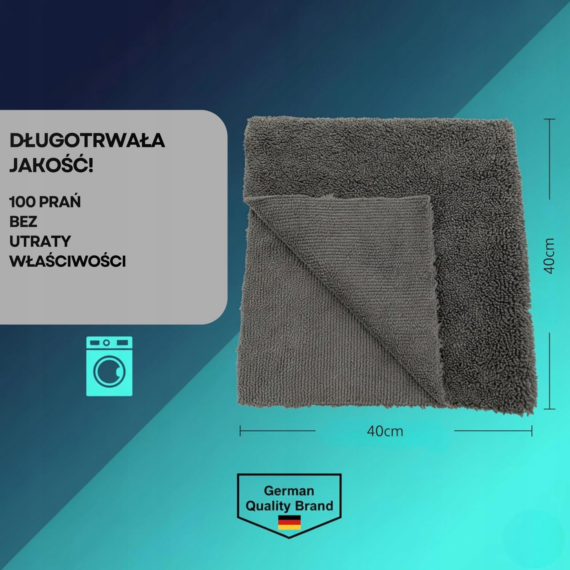 10x SEAMLESS MICROFIBER 40x40cm 350g/m2 UNIVERSAL LASER CUT Packaging status original