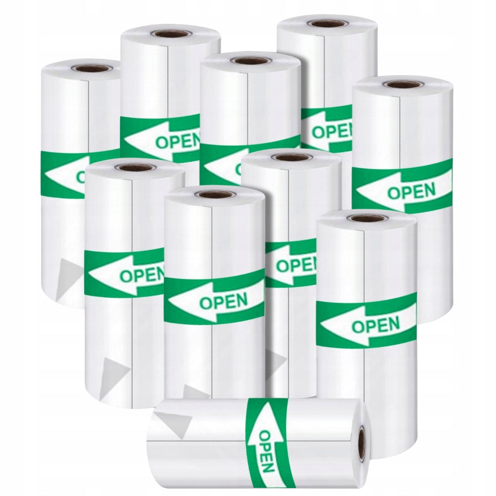 10x SELF-ADHESIVE THERMAL PAPER rolls cartridges for Printer