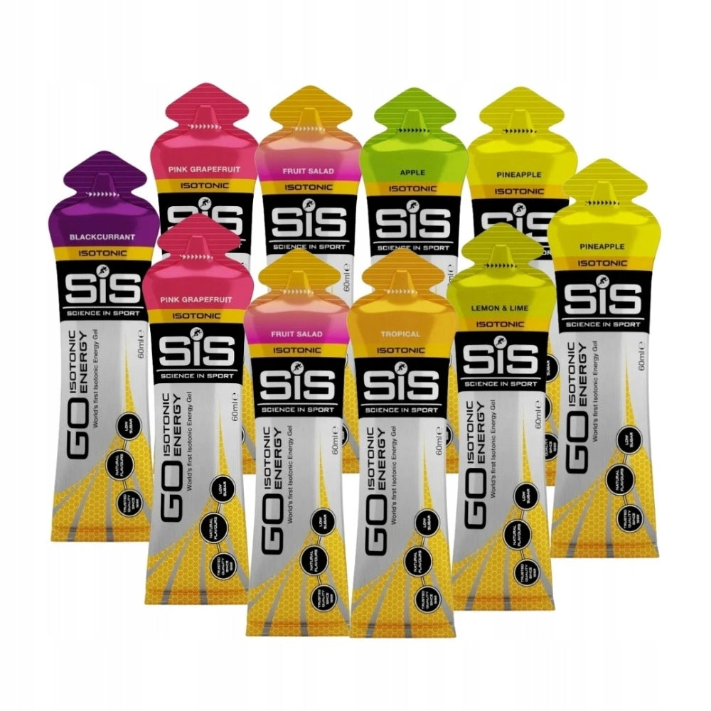 10x SIS GO ISOTONIC ENERGY GEL 60ml, ENERGY, HYDRATION CARBOHYDRATES Brand Science in Sport