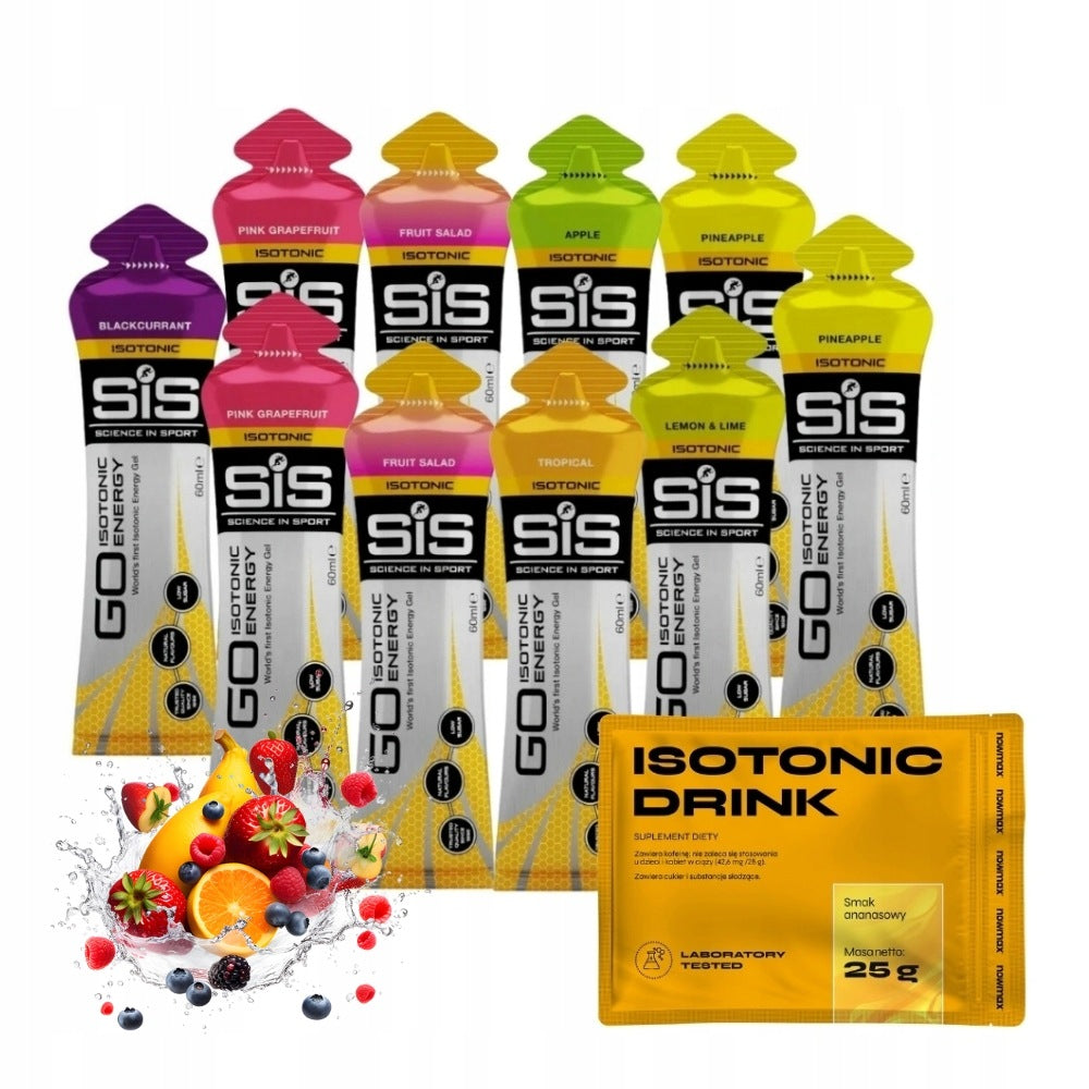 10x SIS GO ISOTONIC ENERGY GEL 60ml, ENERGY, HYDRATION CARBOHYDRATES