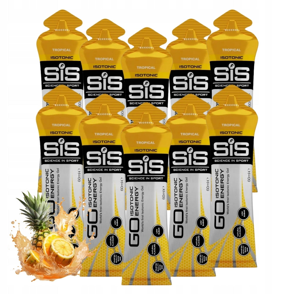 10x SIS GO ISOTONIC ENERGY GEL ISOTONIC 60 ml CARBOHYDRATES REGENERATION