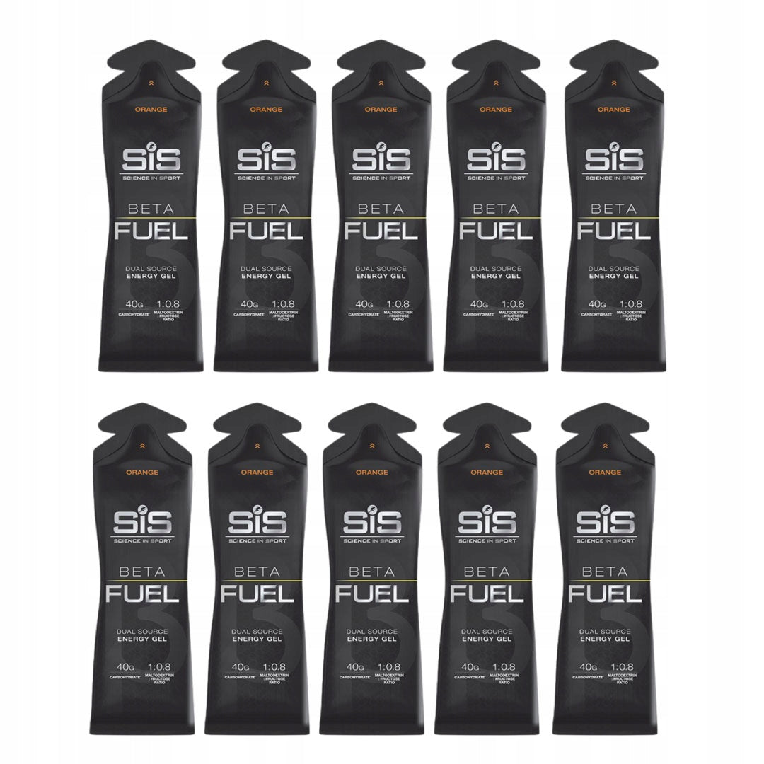 10x SIS energy gel BETA FUEL 60ml orange energy gel carbohydrates