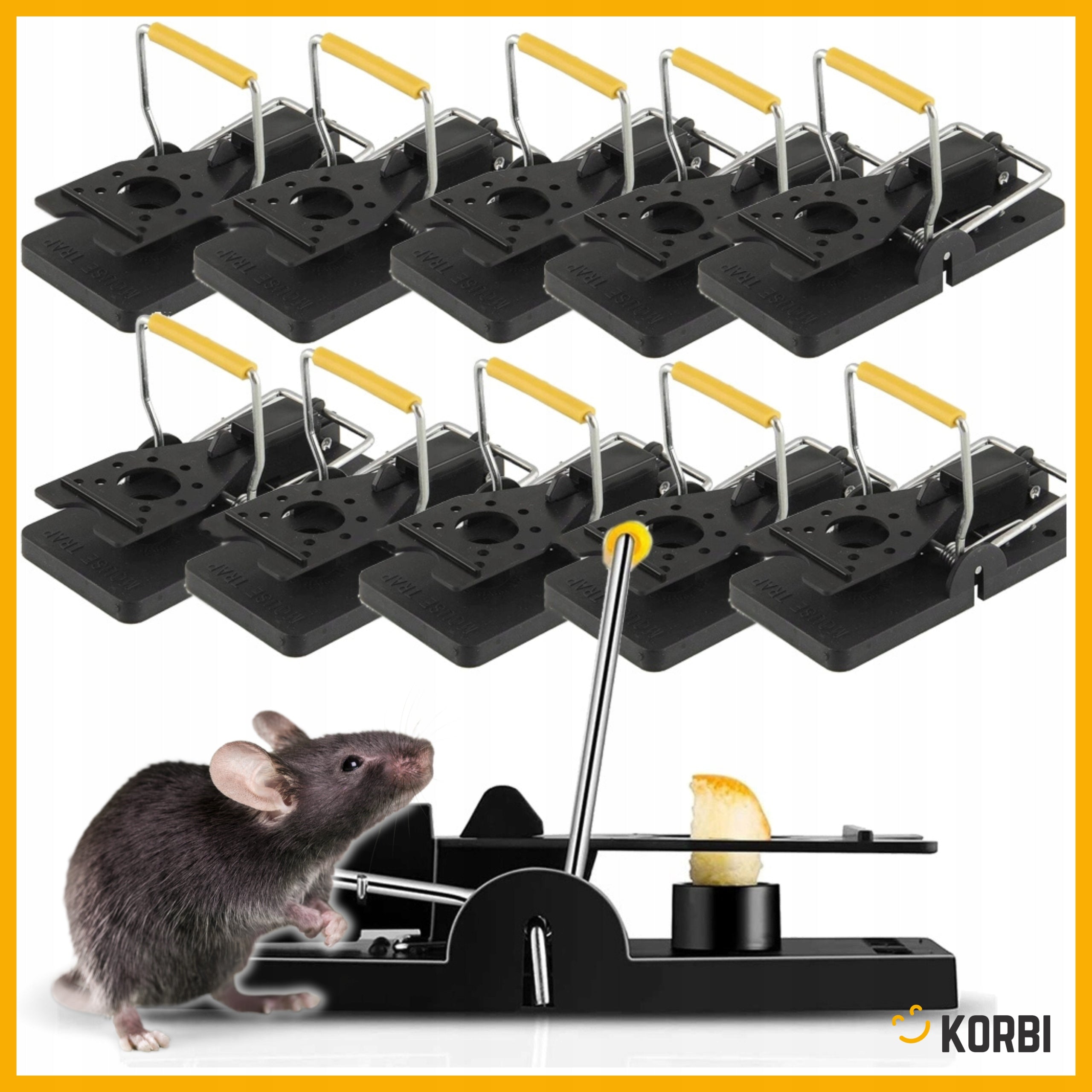 10x STRONG CLASSIC MOUSE PAW RAT RODENTS MOUSETRAP Manufacturer code Pułapka przeciwko myszom gilotyna zestaw 10 x