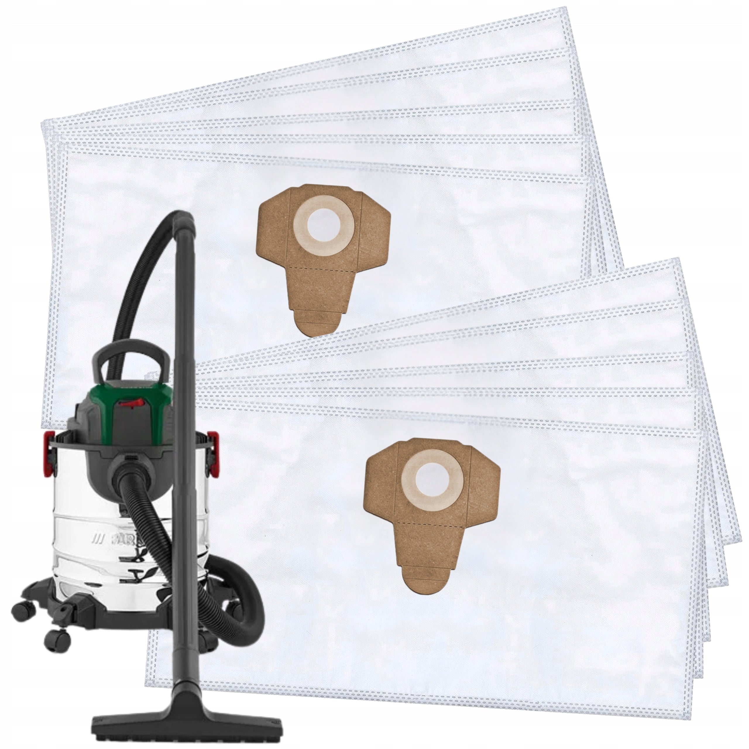 10x SYNTHETIC BAGS FOR PARSKIDE PWD 20 C3 1300W, PWD 12 B1 1200W WITH LIDLA