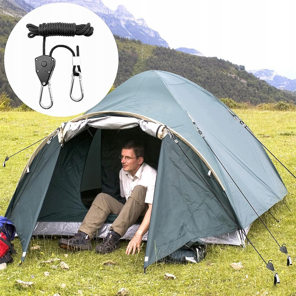10x TENSION CABLE BLOCK RATTLE TENT CAMPING 68KG Packaging status original
