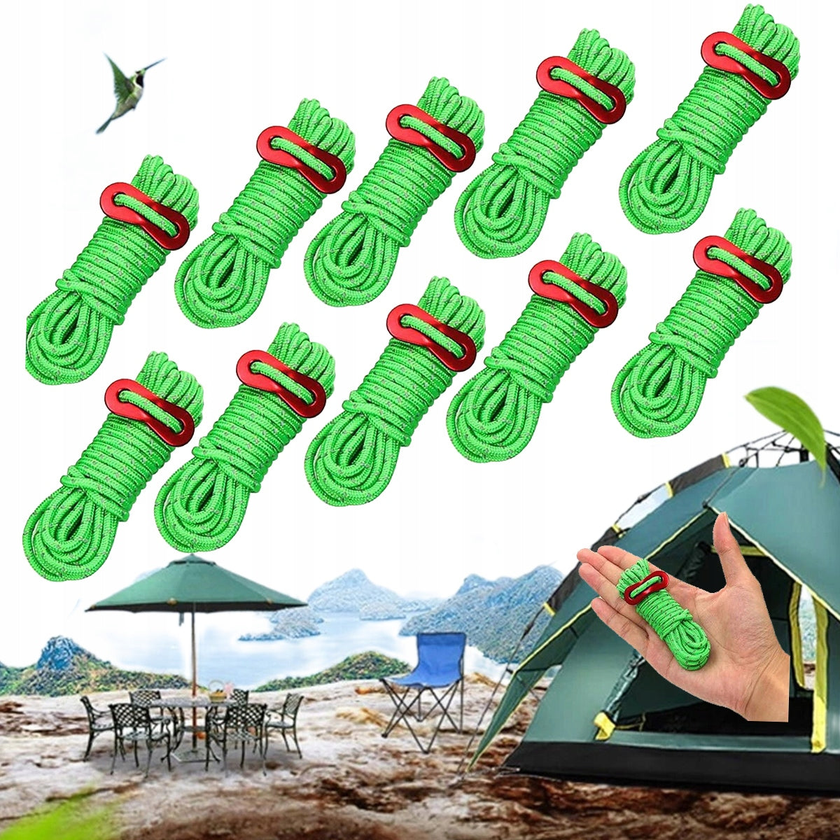 10x TOURIST CORD TENT TENSION STRING Set
