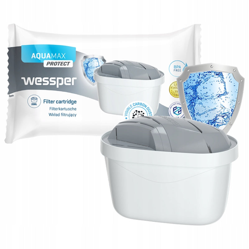 10x WESSPER AQUAMAX PROTECT FILTER for HARD WATER FOR BRITA DAFI JUG Packaging status original