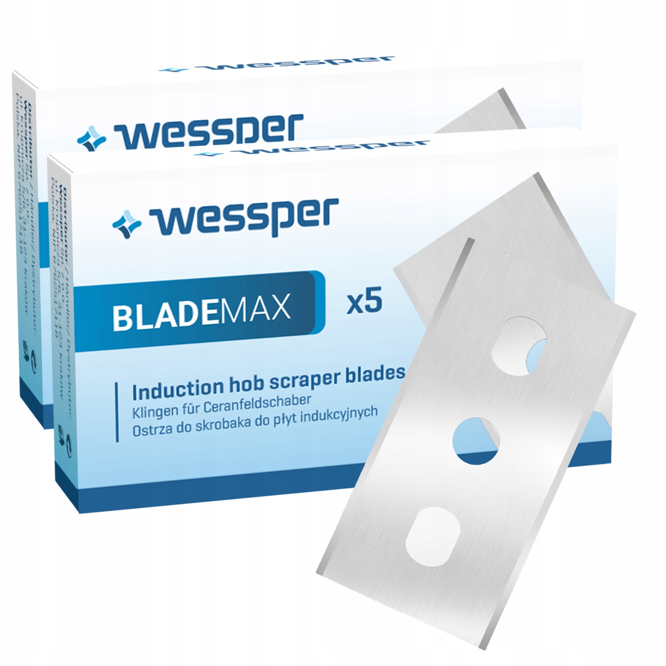 10x Wessper blade for kitchen and glass induction hob scraper