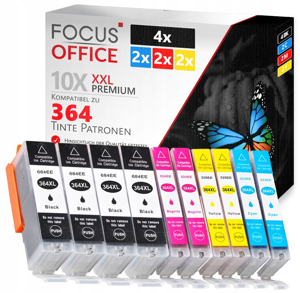 10x to HP 364XL INK SET HIGH PERFORMANCE CHIP
