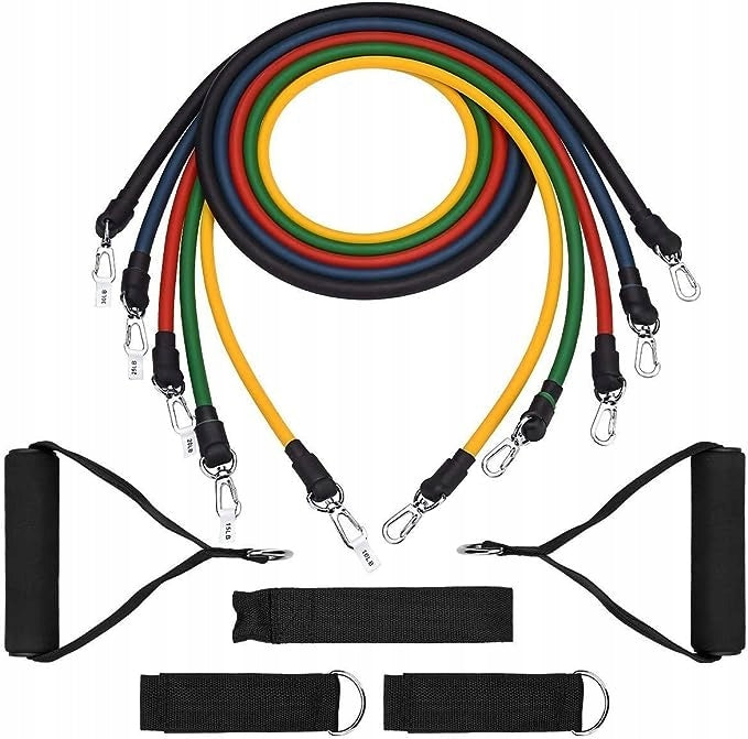 11 PCS Resistance bands Set of resistance bands,. Packaging status original