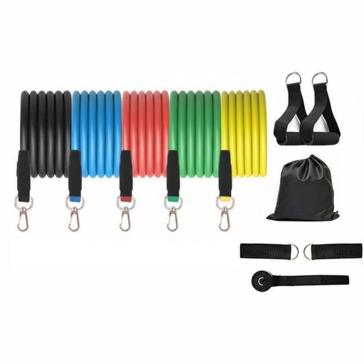 11 Pieces 11 Piece Resistance Band Set Anti Break 5-point Buckle Latex
