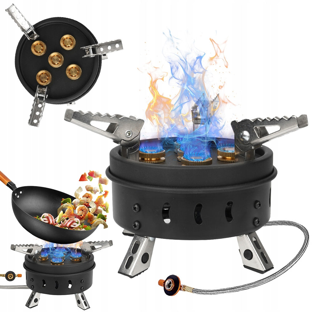 11000W GAS COOKER WITH 5 NOZZLES BOILS 1L OF WATER IN 2 MINUTES