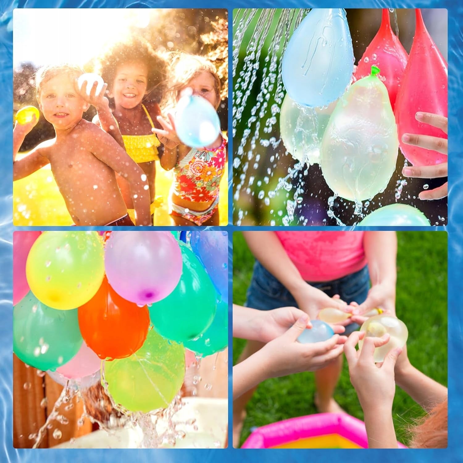 111 PCS WATER BALLOONS BALLOON WATER BOMBS AUTOMATIC + THREAD 111pcs Śmigus Brand Karwil