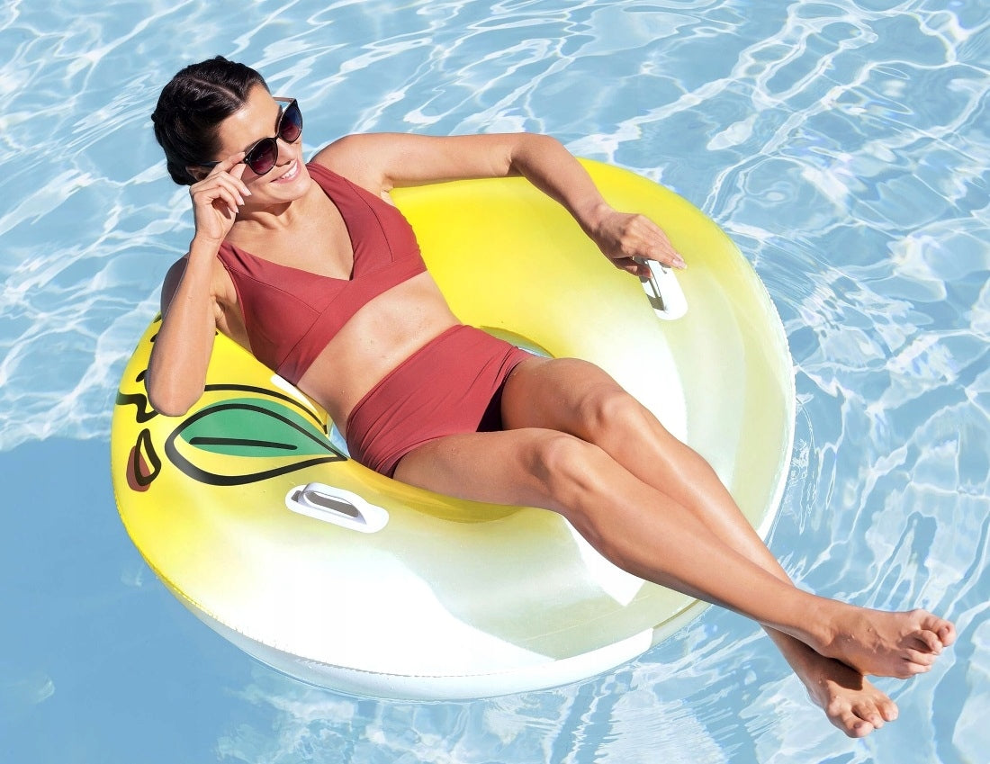 114 cm Large Inflatable Lemon Swimming Wheel with Handles Bestway 36448 Model 36448