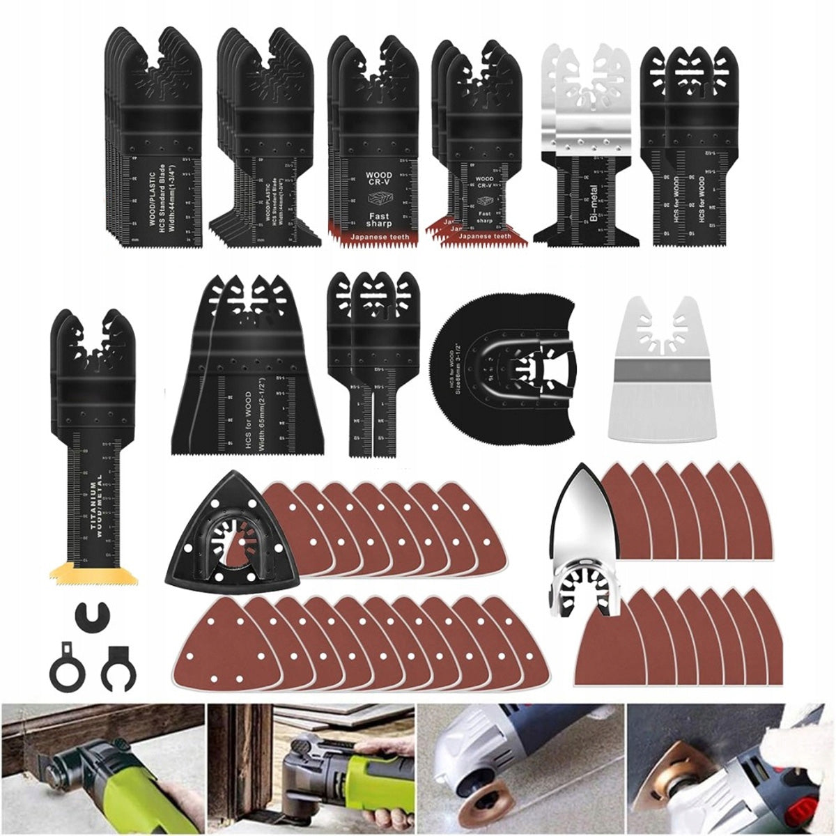 116PCS Multi Tool Blades Kits For Einhell Makita DTM51Z Dremel Parksid