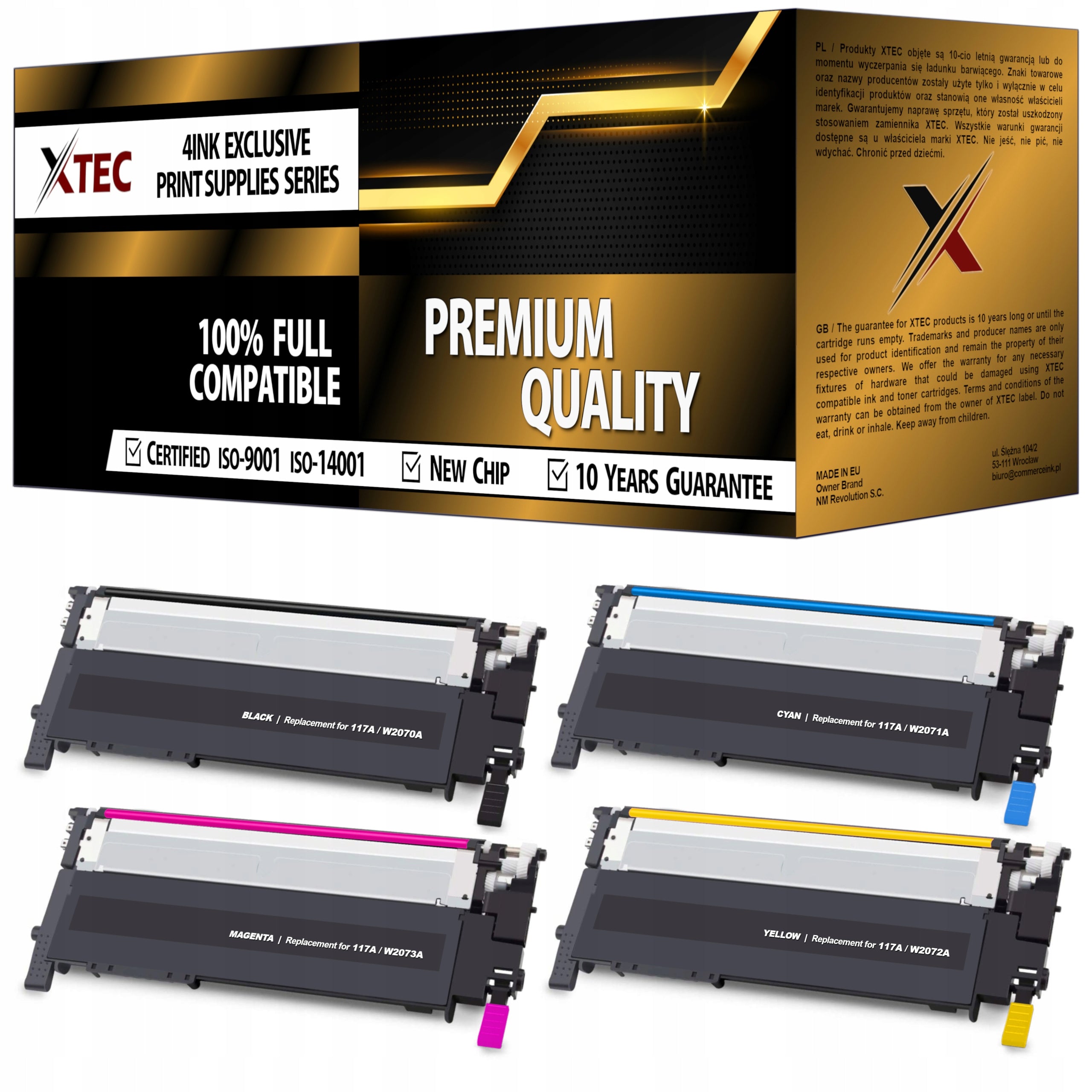 117A TONER CARTRIDGES FOR HP COLOR LASER 150a 150nw 178nw 179fnw PRINTER WITH CHIP