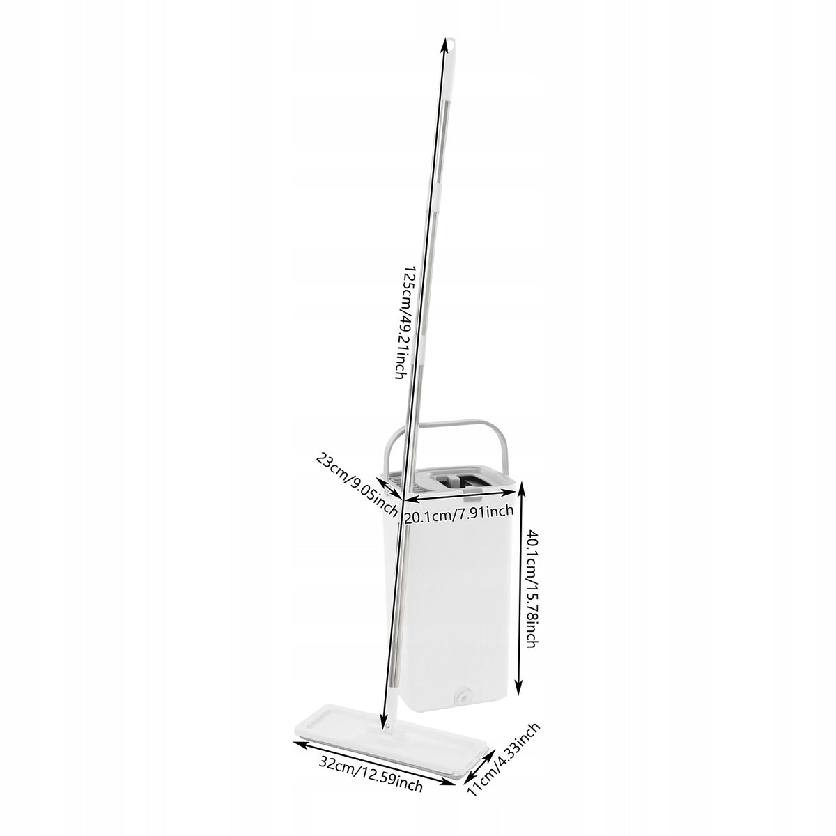 11L Hands-Free Flat Mop & Bucket Set for Wall & Glass Cleaning Packaging status original