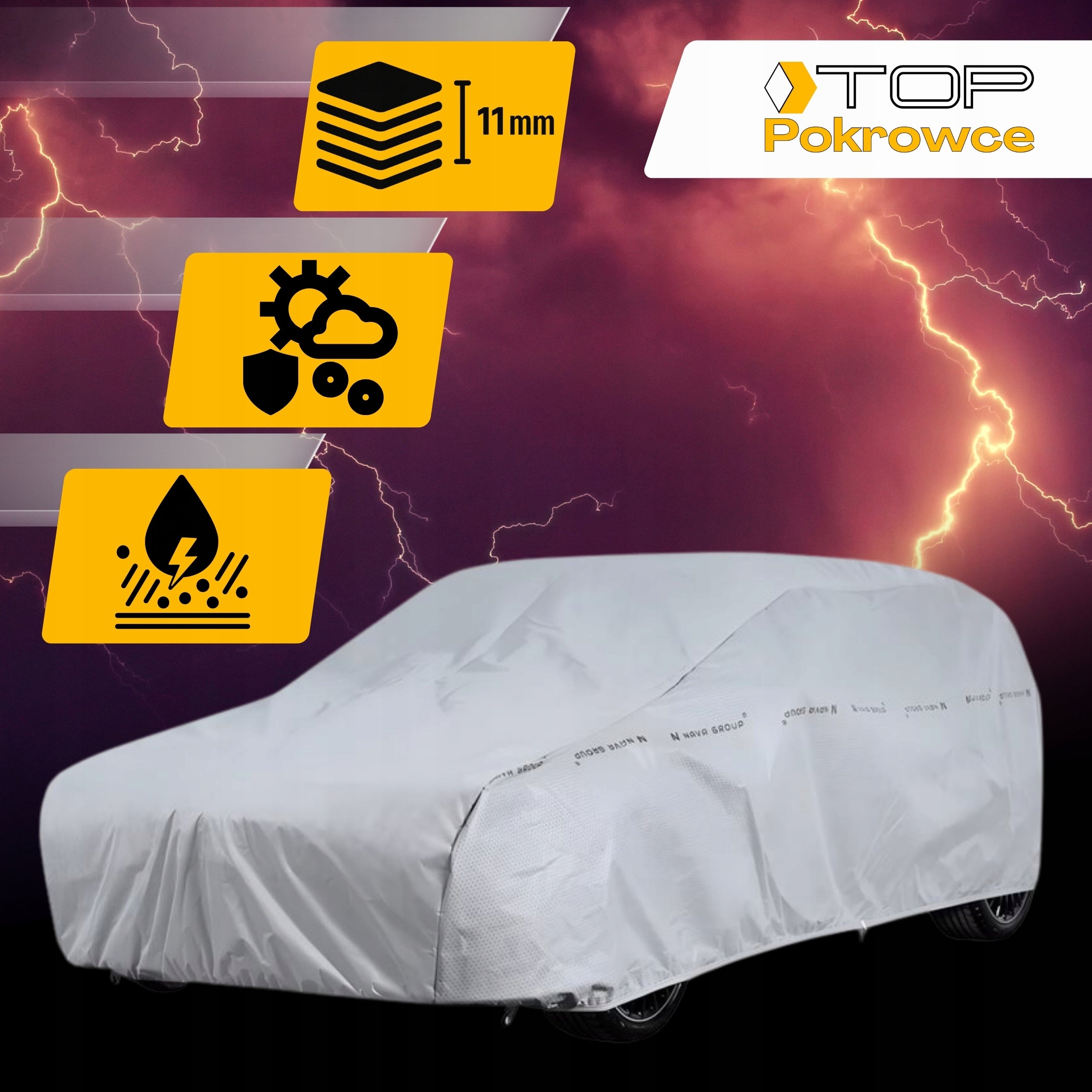11mm Anti-Hail Cover for Car Hatchback 405 – 430cm Anti-Hail Manufacturer's catalog number ant11_M1H
