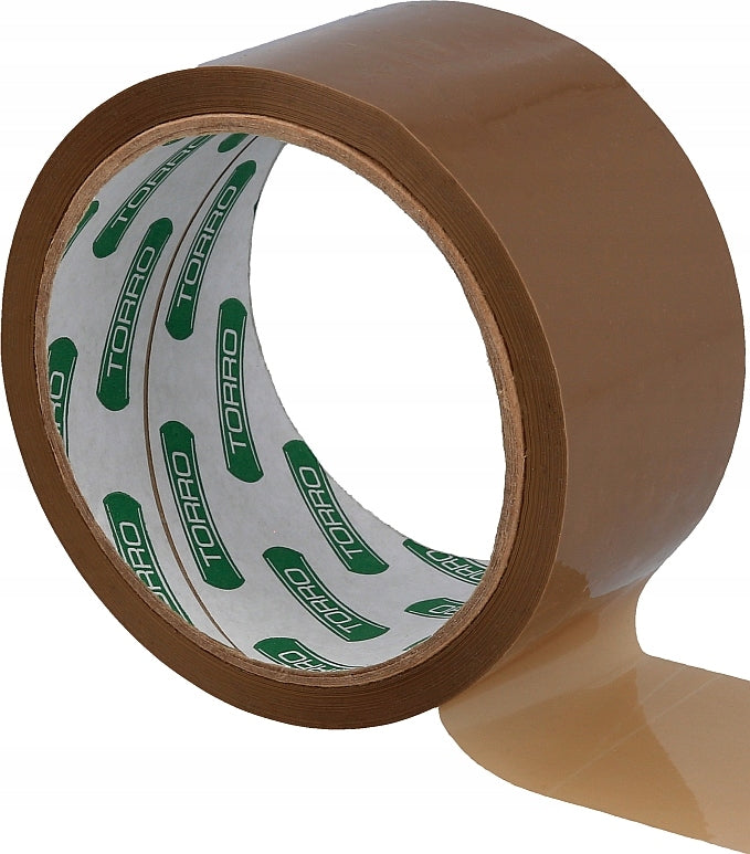 11x BROWN PACKING TAPE RUBBER BOPP 48mm 50yd Brand Torro