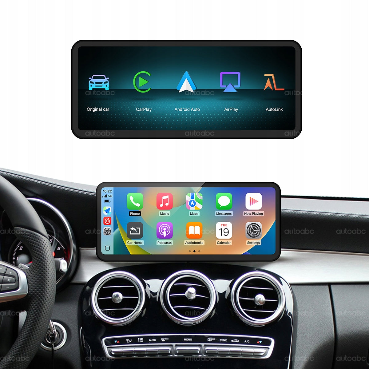 12.3" apple Carplay Android Auto for Benz A B GLA CLA NTG5.0 2016-2018