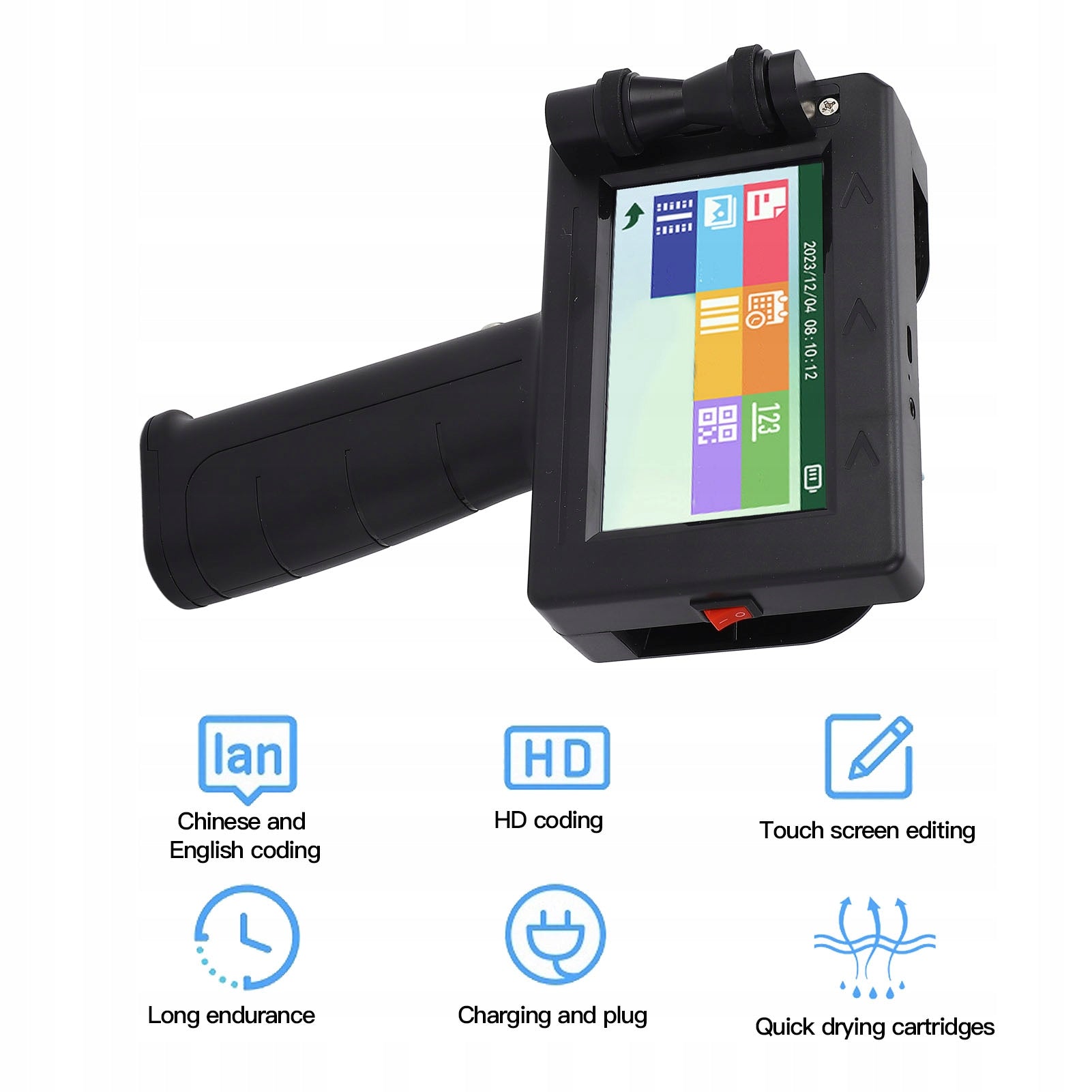 12,7MM INKJET LABEL PRINTER FOR PRODUCTION DATE HOUR NUMBER MM Brand no brand