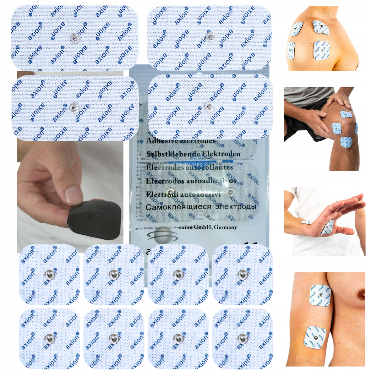 12 Electrodes TENS EMS 5x5 10x5cm Sanitas SEM 44 43 Beurer EM self-adhesive