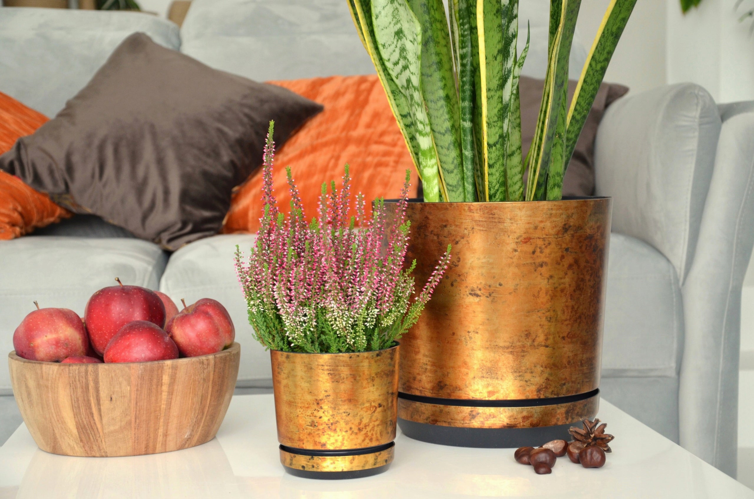 12 Flower pot with stand RUST effect antiquing metal rustic loft EAN (GTIN) 5906667001266