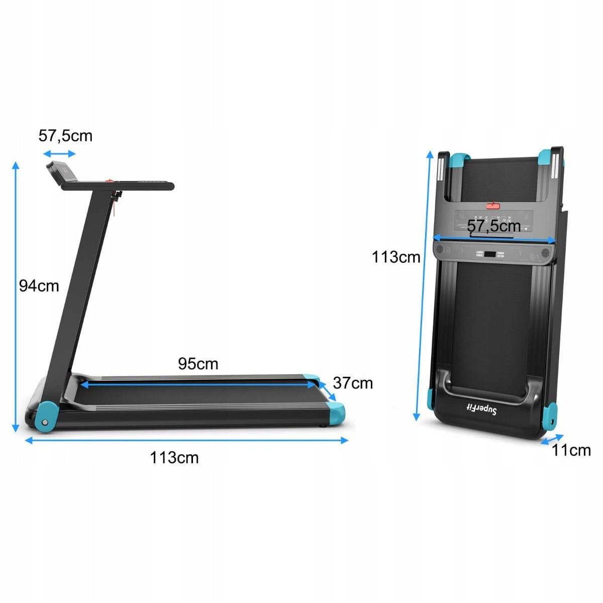 12 KM/H FOLDING ELECTRIC TREADMILL Brand Costway