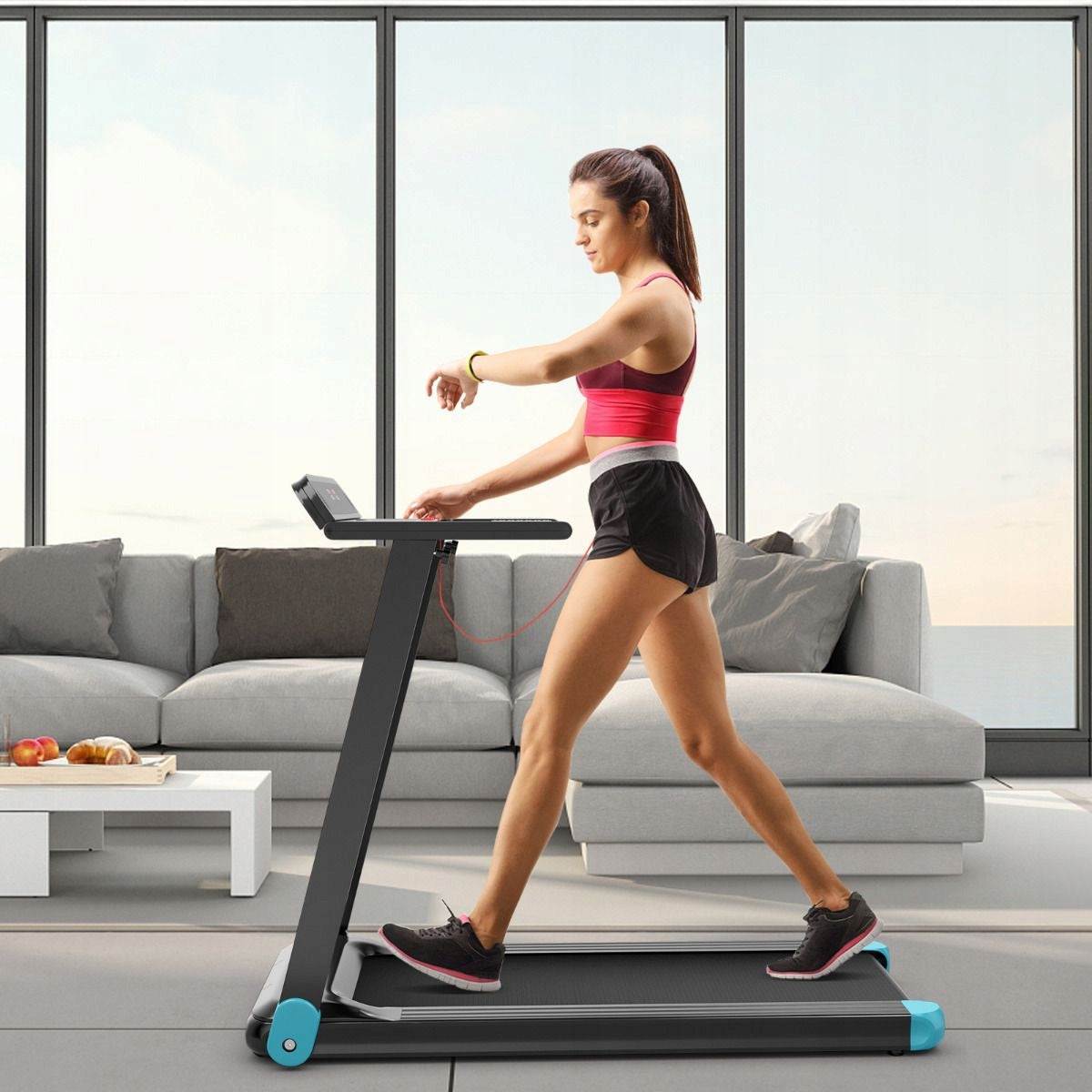 12 KM/H FOLDING ELECTRIC TREADMILL Manufacturer code SP37681DE-NY