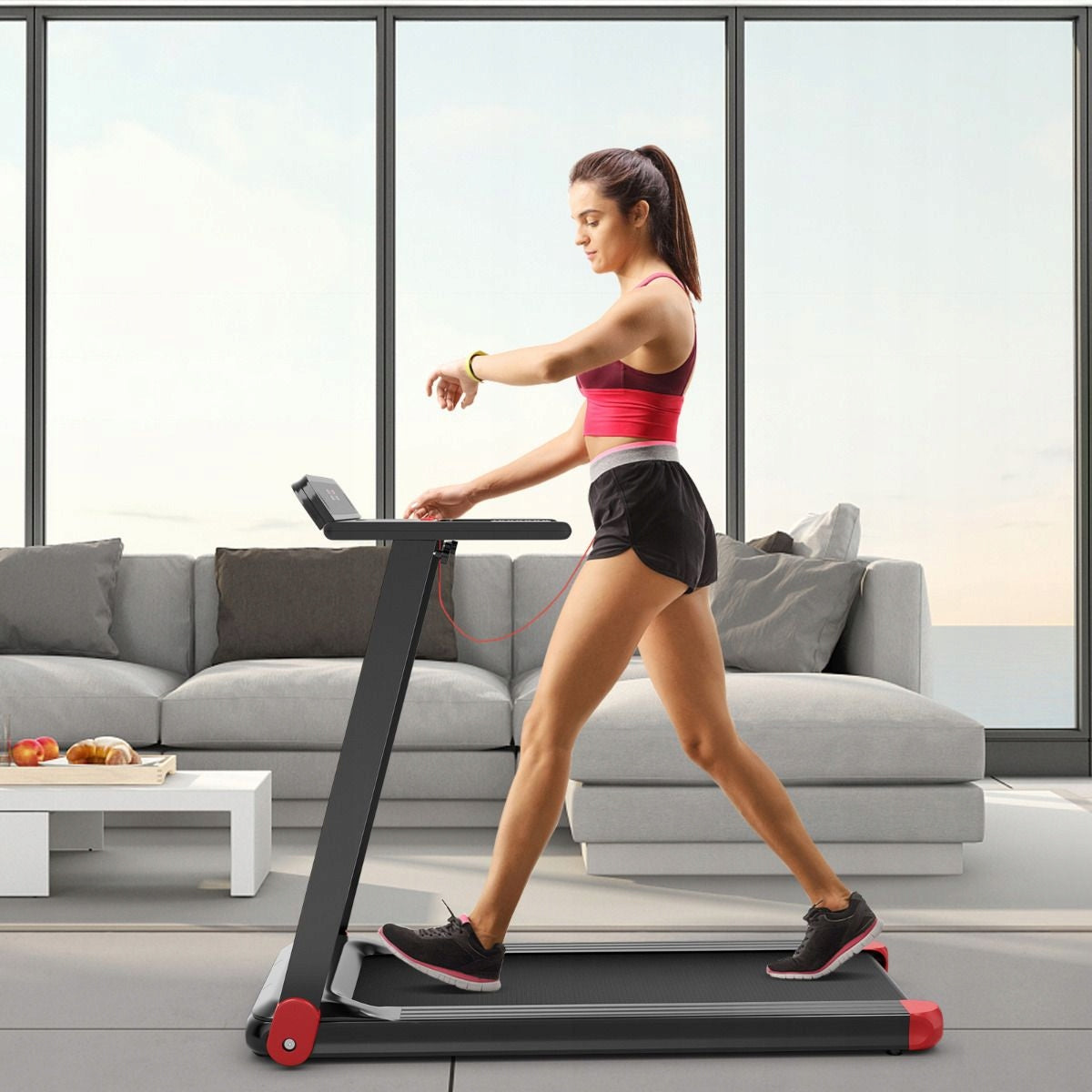 12 KM/H FOLDING ELECTRIC TREADMILL Manufacturer code SP37681DE-RE