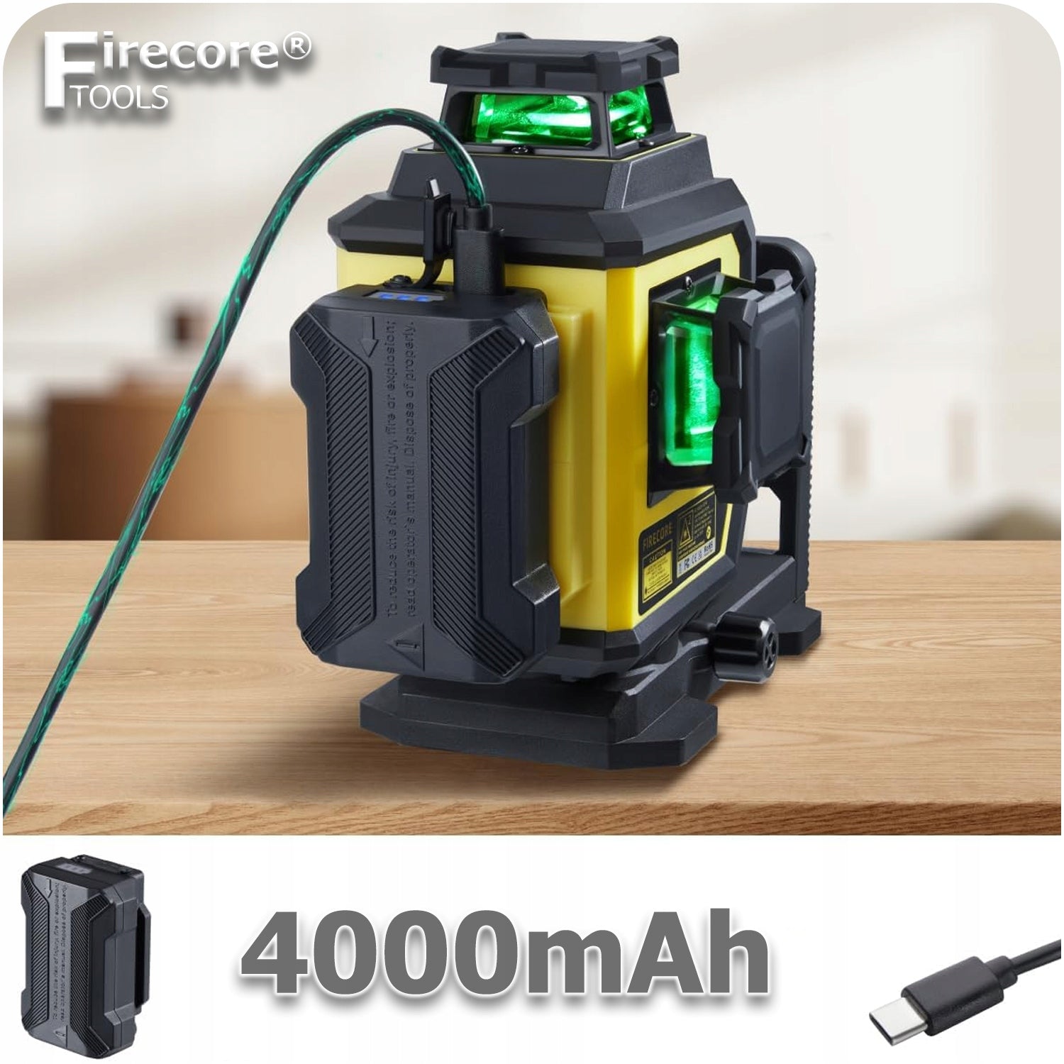 12 LINES LASER LEVEL 3D MAGNETIC CROSS LASER F95T-XG FIRECORE Manufacturer code F95T-XG cloth bag