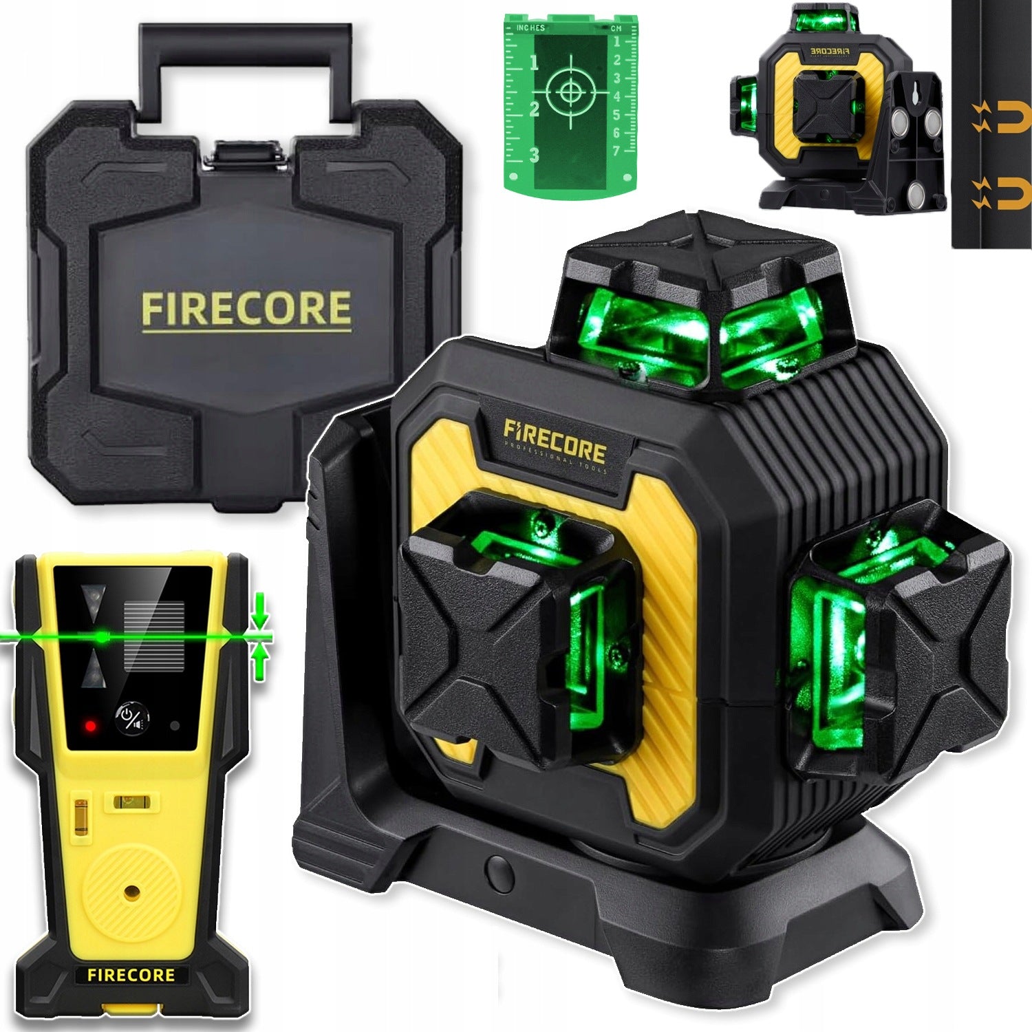 12 LINES LASER LEVEL DIGITAL CROSS LASER LEVEL + RECEIVER