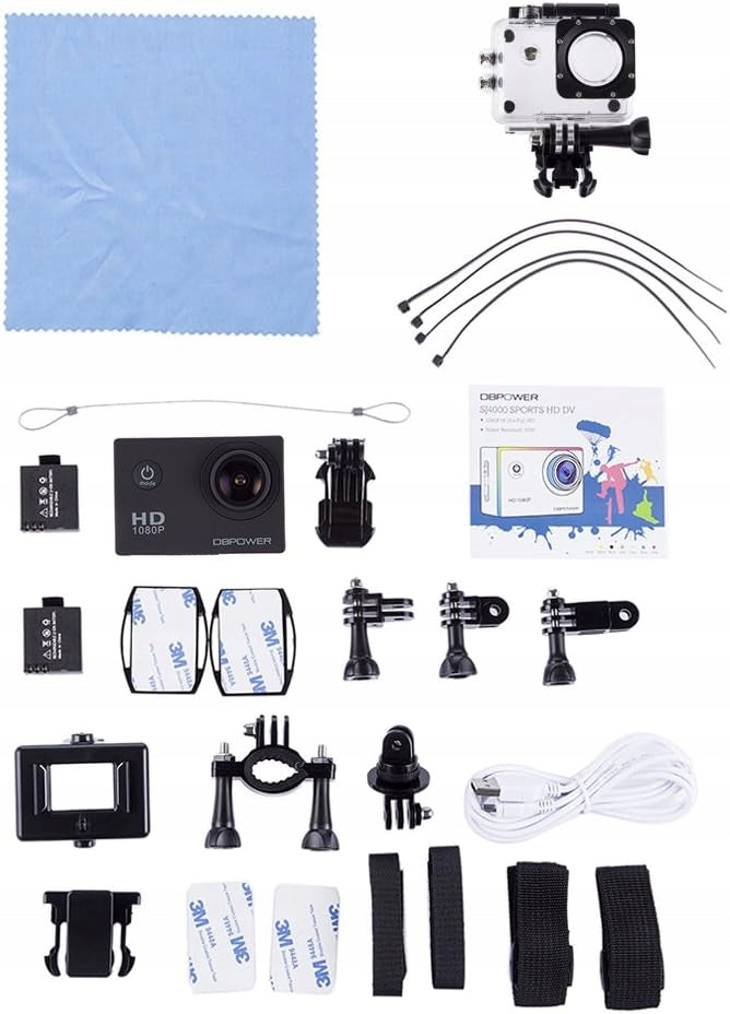 12 MP Action Cam DBPOWER 1080P WATERPROOF SPORTS CAMERA Manufacturer code 694216554701