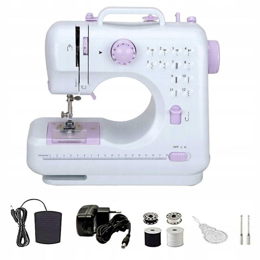 12-Needle Home Miniature Sewing Machine with Pedal
