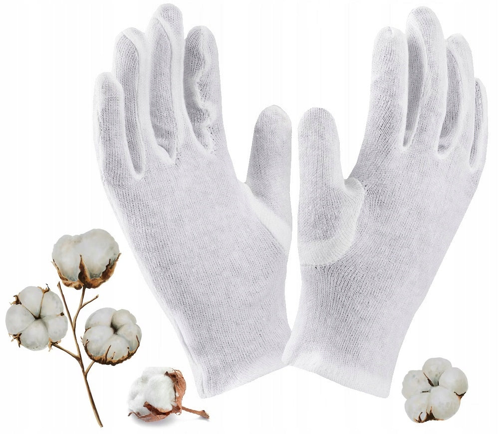 12 PAIRS Cotton Gloves Cosmetic Gloves Delicate 100% Cotton 9 EAN (GTIN) 5906168023163