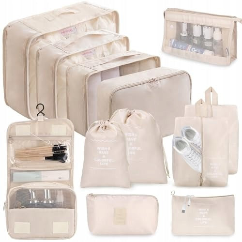 12-PIECE CASE ORGANIZER WATERPROOF ORGANIZER WITH BAGS Packaging status original