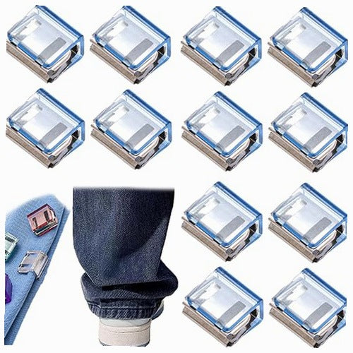 12 PIECES PANTS LEG FASTENING CLIPS TO PREVENT WIPES