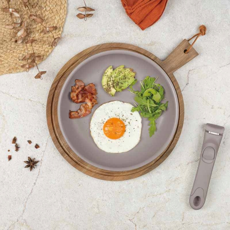 12-Piece Taupe Collection Dinnerware Set with Titanium Coating Number of items in the set 12