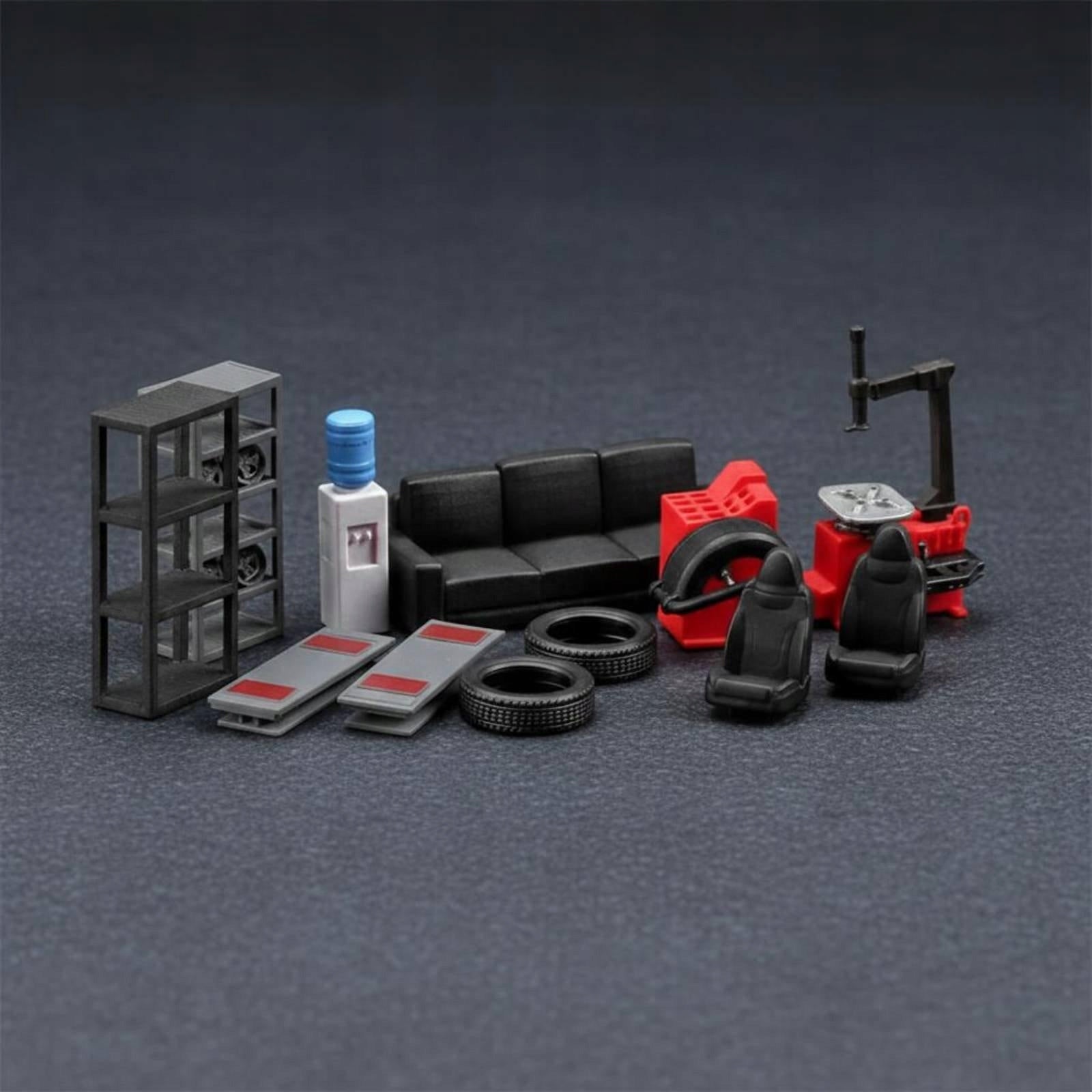 12 Pieces 1:64 Repair Tools Set Resin 1:64 Garage Tool Set Pre Painted Mini Brand no brand