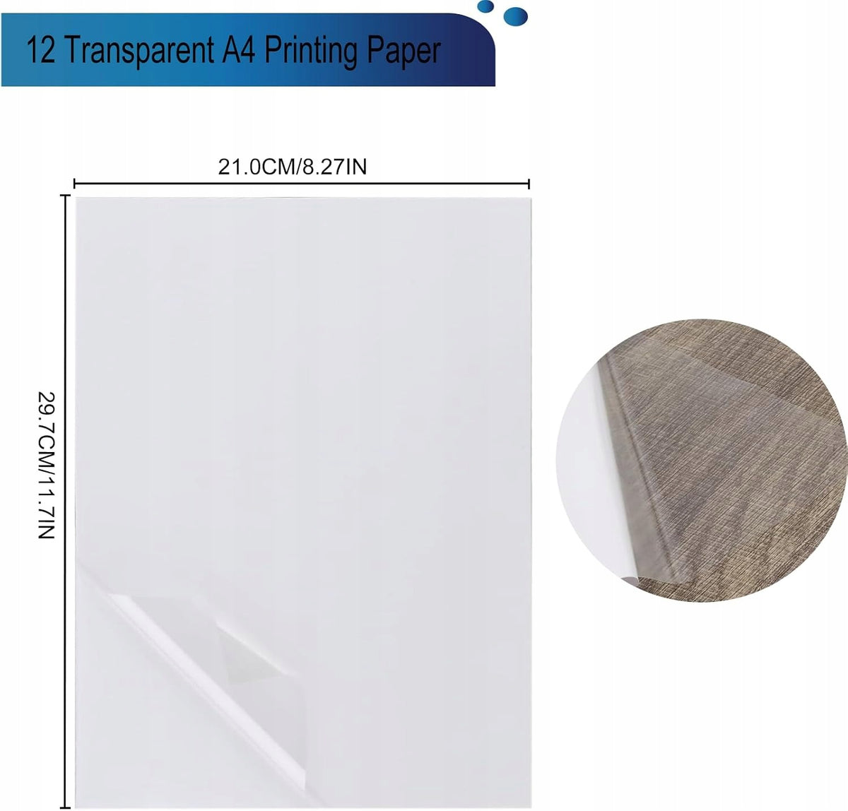 12 SHEETS OF A4 SELF-ADHESIVE PAPER FOR LASER AND INKJET PRINTING Manufacturer code NAKLEJKI PAPIEROWE A4 SAMOPRZYLEPNE DO D
