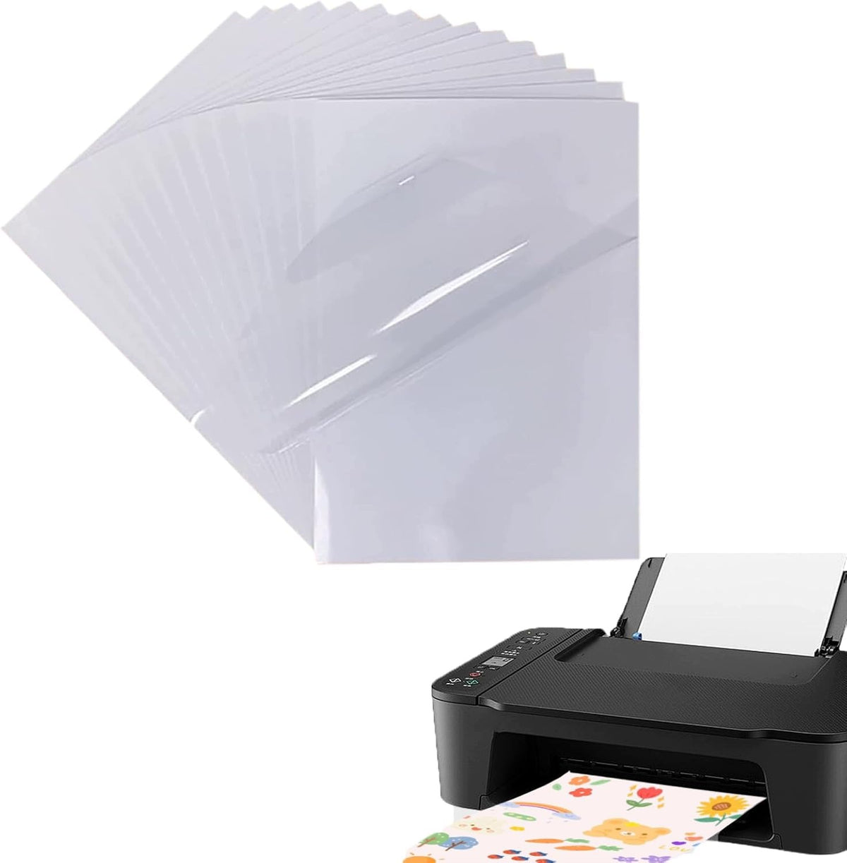 12 SHEETS OF A4 SELF-ADHESIVE PAPER FOR LASER AND INKJET PRINTING