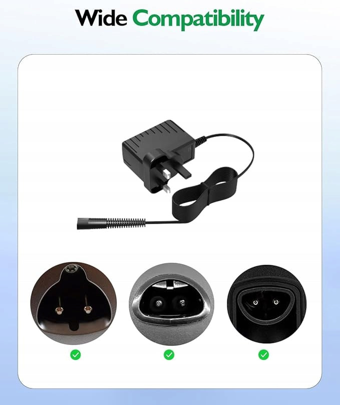 12 V AC Charger for Braun Beard Trimmers 5 7 PLUG UK Manufacturer code 00100