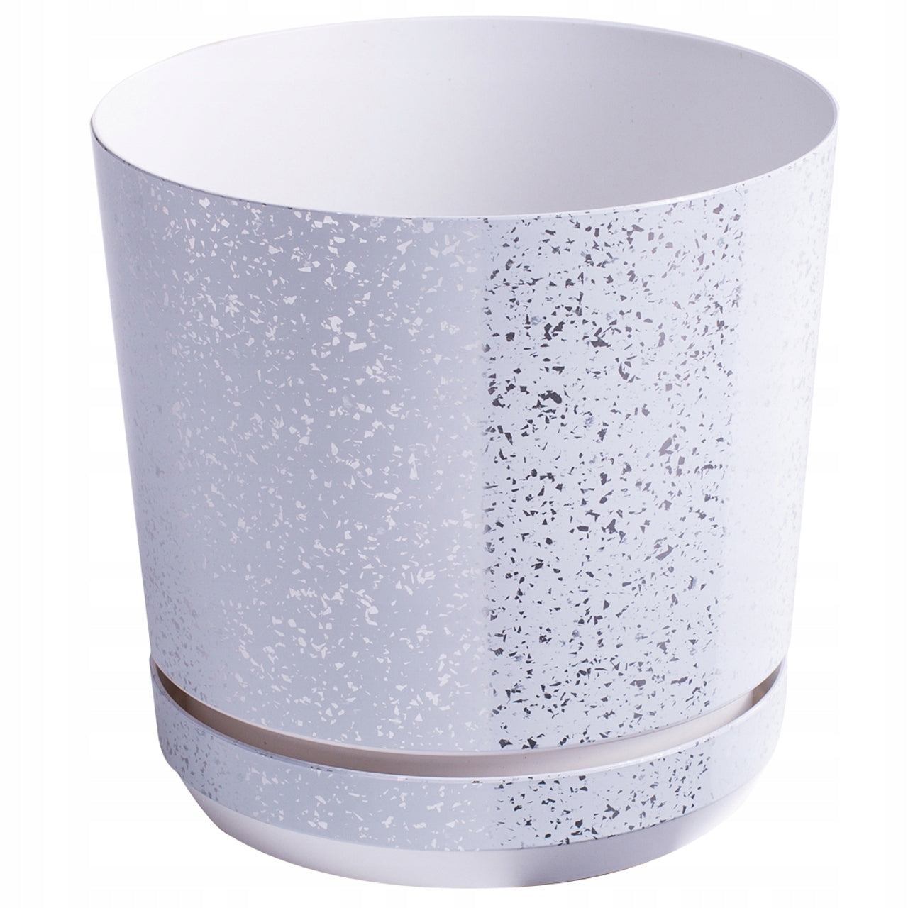 12 cm WHITE MARBLE Decorative pot with stand for herbs SCANDINAVIAN style