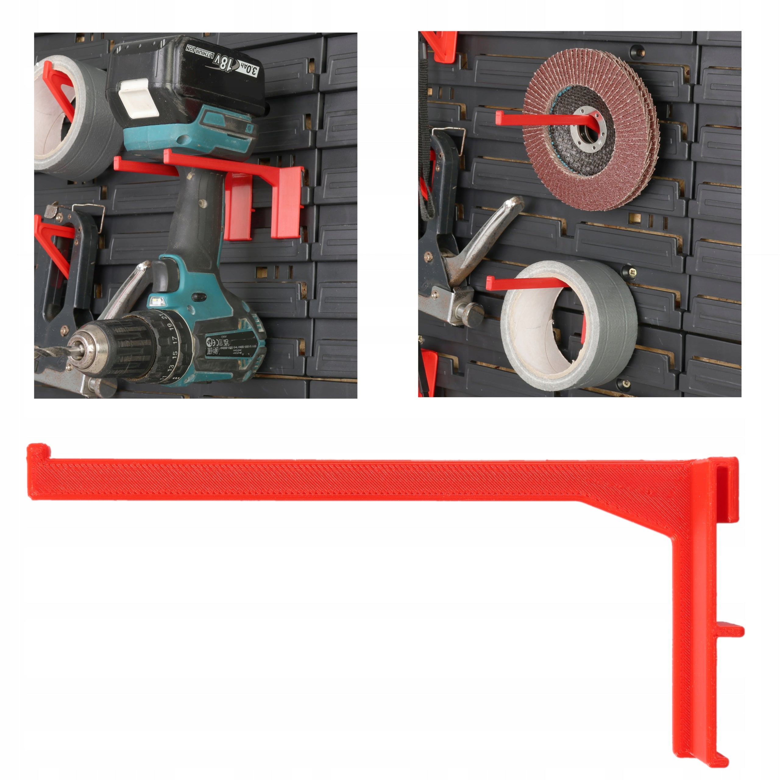 12 cm handle for tool board long hook workshop wall botle