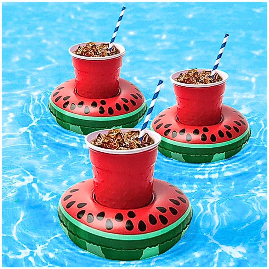12 x INFLATABLE DRINK HOLDER Drink Stand WATERMELON POOL Pad Manufacturer code 12 x UCHWYT Podstawka Do Drinków ARBUZ