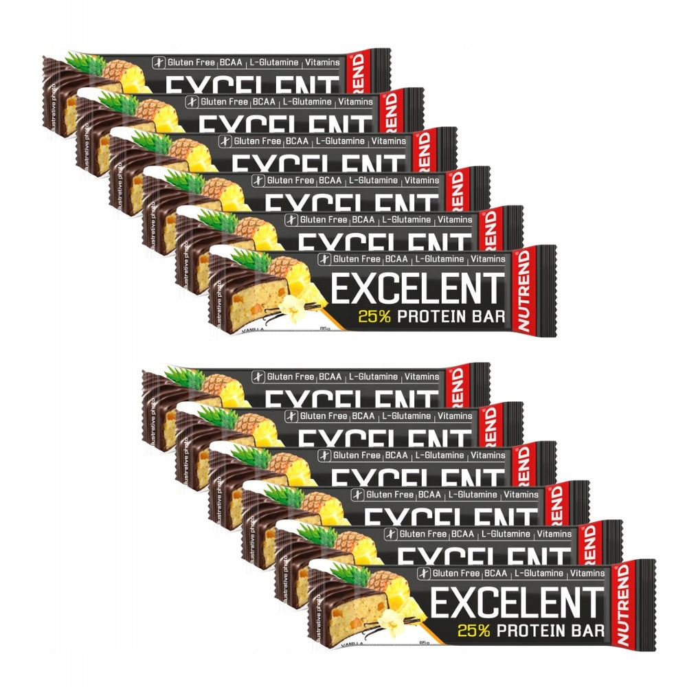 12 x NUTREND EXCELENT PROTEIN BAR 85 g PROTEIN BAR FIT PROTEIN ENERGY Expiration date at least six months from the date of purchase